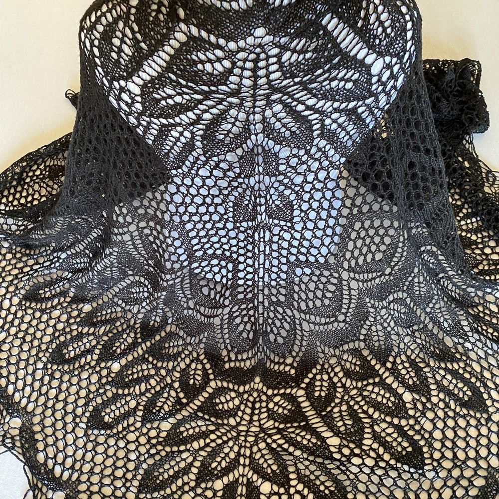 Hand Knitted Large Lace Shawl, Wedding Stole,Gift for Her, X-Large Bridal Shawl
